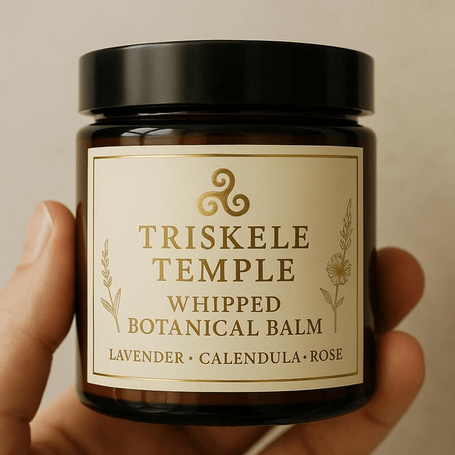 Ivory & Gold Triskele Temple Balm